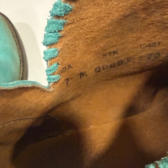 Circle G Turquoise Fringe Ankle Boots - Picture 6 of 7